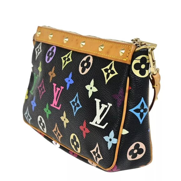 LOUIS VUITTON Pochette Accessoires Hand Bag Monogram Multi Black M92648 636EB053 - Picture 3 of 14